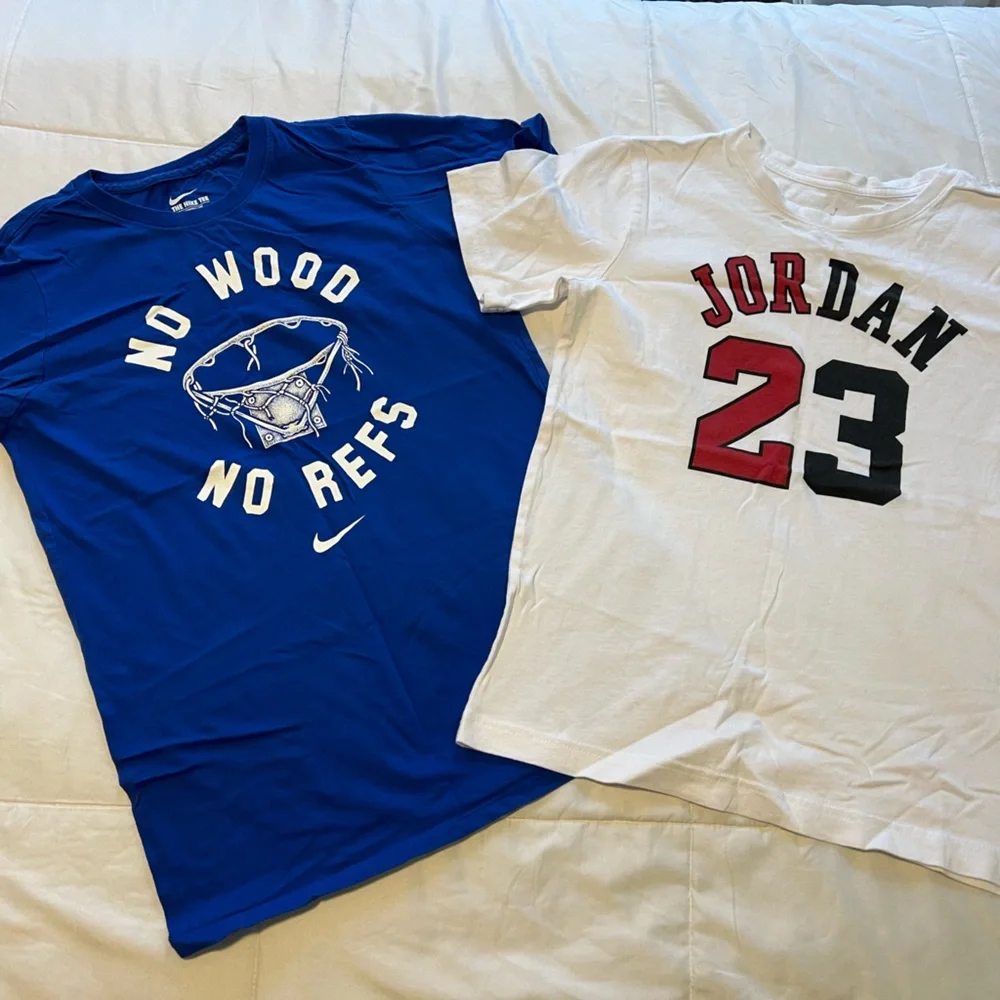 NBA Basketball 2 Boys Tee’s Nike Jordan